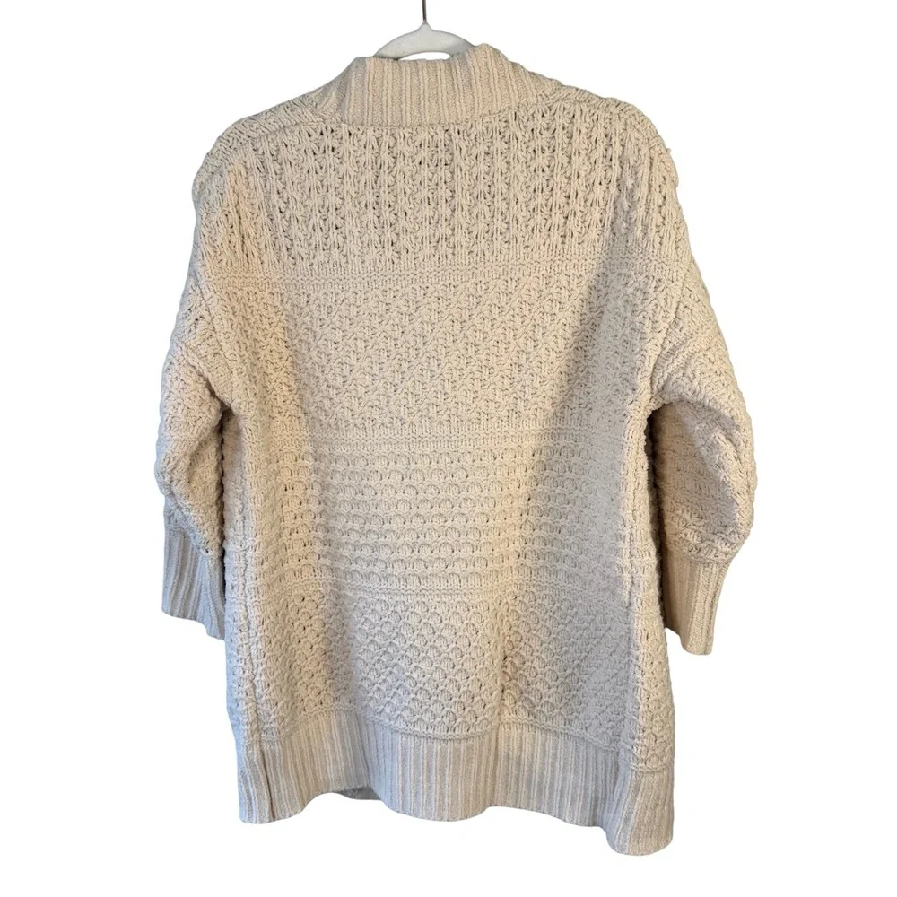 moon & madison Cream Textured Cardigan Size XXS Neutral Minimalist Cozy - Picture 2 of 11